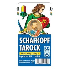 Ravensburger 27046 - Schafkopf/Tarot, Bayerisches Bild Edition K�nig Ludwig II - 36 Blatt, glasklares Etui