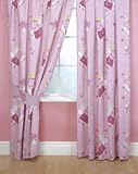 CharacterWorld Peppa Pig Stars Curtains Including Tie Backs, 72 Inch