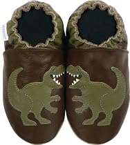 Robeez Infant/Toddler T-Rex Slip-On,Brown,2-3 Years (US Toddler 8.5-10 M)