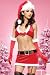 Leg Avenue 3PC.Sleigh Ride Santa w/velvet bra and garter skirt set and belt