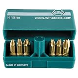 Wiha 71196 PokitPak Phillips Tin Coated Insert Bits in Molded Case [並行輸入品]