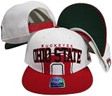 Ohio State Buckeyes Two Tone Big Logo Plastic Snapback Adjustable Plastic Snap Back Hat / Cap