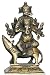 Hindu Religious Statue Lord Ganesh Brass Sculpture 3.5 x 1.75 x 6.25 inches