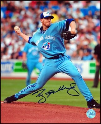 Roy Halladay Toronto Blue Jays Autographed/Hand Signed 16X20 Retro Photo