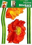 1art1 39940 Blumen - 4 Mohnblumen, Rot Wand-Tatoos Aufkleber Poster-Sticker (70 x 50 cm)