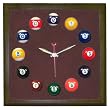 Square Mahogany Billiard Clock With Wine Mali Felt