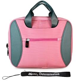 Pegasus ST09 9-Inch LCD HDTV ATSC Kroo 2 Tone Tag Series Case Baby Pink + Includes a 4-Inch EbigvalueTM Determination Hand Strap