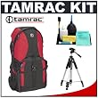 Tamrac 5550 Adventure 10 Digital SLR Camera & Computer Backpack (Red/Black) + Tripod + Accessory Kit for Canon Rebel T3, T3i, T1i, T2i, EOS 60D, 5D, 7D, Nikon D3000, D3100, D5000, D5100, D7000, D300s, Olympus Evolt E-5, E-30, E-620 & Sony Alpha A560, A580, A33, A35, A55