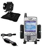 Gomadic for the PalmOne Treo 700p - PalmOne Treo 700p Auto Bean Bag Dash Holder with Car Charger - Uses Gomadic TipExchange