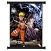Naruto Shippuden Naruto vs Sasuke Uchiha Anime Fabric Wall Scroll Poster (31