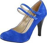 Gabriella Rocha Women's Dancy Pumps,Cobalt Blue Suede,6.5 M US