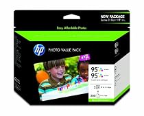 Original HP 95 Series Tri-color Ink Cartridge w/200 Sheet 4x6" HP Premium Photo Value Pack in Retail Packaging