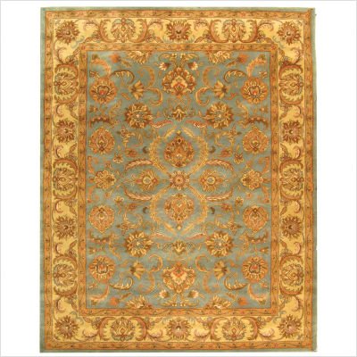 Safavieh Heritage Collection HG811B Handmade Blue and Beige Hand-Spun Wool Oval Area Rug, 4-Feet 6-Inch by 6-Feet 6-Inch
