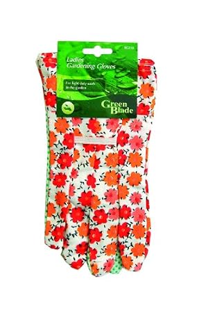 Ladies Flower Style Gardening Gloves, Light Duty Work In The Garden