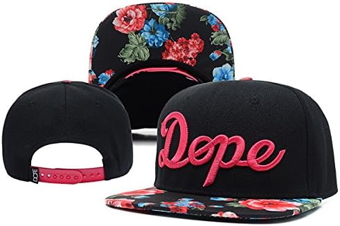 Dope Script Floral Biggest Fan Redux Snapback Cap Hat With Pom