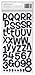 American Crafts 42731 Thickers Foam Letter Stickers, Rootbeer Float Black