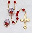 Crystal Rosary - Infant of Prague - 7mm Crystal Beads - 21in. Chain - Center Piece with Matching Lapel Pin - Gift Box Included - IMPORTED FROM ITALY