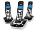 Doro Adapto 8r DECT Digital Cordless Trio Phone Set with Answer Machine - Black