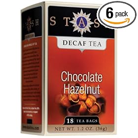 Stash Premium Decaf Chocolate Hazelnut Tea, Tea Bags, 18-Count Boxes (Pack of 6)
