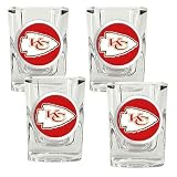 NFL Kansas City Chiefs Four Piece Square Shot Glass Set