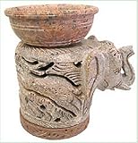 Elephant Soapstone Aroma Candleholder