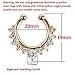 3 Piece Clip on Jewelry Creative Fake Septum Clicker Nose Ring