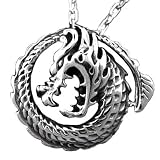 925 Silver Dragon Circle Pendant