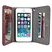 BoxWave Apple iPhone 5s Avery Case - Leather Clutch Wallet Case Patent Leather Vegan Credit Card Case - Apple iPhone 5s Cases and Covers (Ruby)