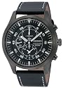 Seiko Gents Military Chronograph Black Strap Watch SNDA21P1