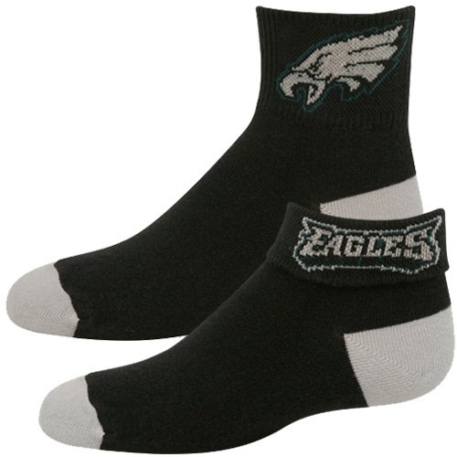 Philadelphia Eagles Black Preschool Roll Top Socks