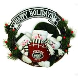 20" NFL New York Jets "Happy Holidays" Triple Snowmen Family Christmas Wreath