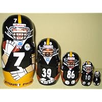 PITTSBURGH STEELERS NFL Football or any team Russian Nesting doll 5 pcs / 6 in