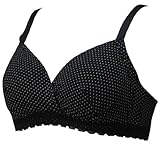 ローズマダム rosemadame 授乳ブラ マタニティ ハーフトップ ノンワイヤー クロスオープン 助産師コラボ シルクカップ A-ブラックドット M ...