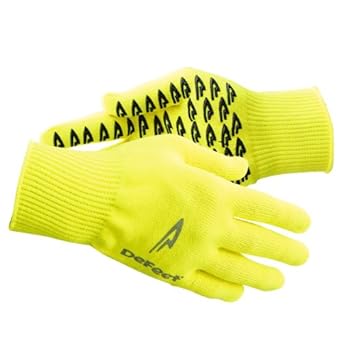 yellow cycling gloves