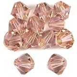 12 Light Amethyst Champagne Swarovski Crystal Beads 6mm