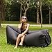 Moran Inflatable Lounger Air Mattresses Quick Open Hangout as Lounge Chair Bean Bag Air Hammock Sofa Couch Air Bag Outdoor Camping Hiking Bed Portable Lazy Sofa (Black)