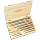Alvord Polk 155-S-01 High-Speed Steel Taper Pin Reamer Set, Straight Flute, Uncoated Finish, 11-Piece, #0 - #10 Taper Pin Sizes in Wood Case