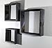 Reclaimed Rustic Barnwood Open Decorative Box Shelves Display. Set of 3.