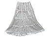 Gypsy Hippy White Tiered Maxi Skirt Dot Print Cotton Womans Long Skirts