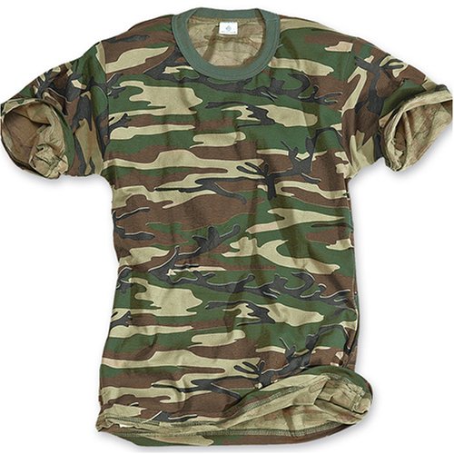 Surplus CAMOUFLAGE T-SHIRT HERREN, WOODLAND, M