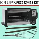 Krups FBC413/ FBC412 6-Slice Convection Digital Toaster Oven + Kuhn Rikon Accessory Bundle