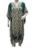 Green Kaftan Dress Designer Printed Caftan