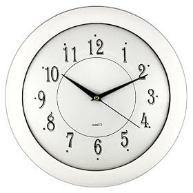 Timekeeper Products LLC 12-Inch Round White Wall Clock