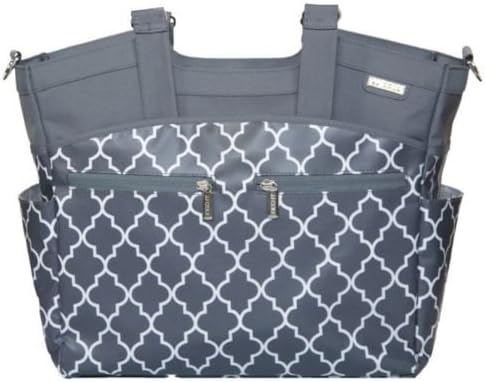 JJ Cole Camber Baby Diaper Bag Tote Stone Arbor w Changing Pad & Stroller Strap
