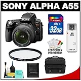 Sony Alpha A55 SLTA55VL 16.2 MP Translucent Mirror Technology Digital SLR C ....