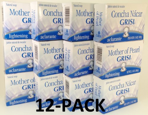 12pk - Mother of Pearl Soap - Jabon Concha Nácar - Grisi (3.5 Oz. X 12 Units)