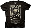 Mens Shaun of the Dead Zombie Survival Attack T-shirt