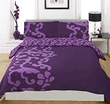 Chelsea Aubergine Super King Size Quilt Duvet Set