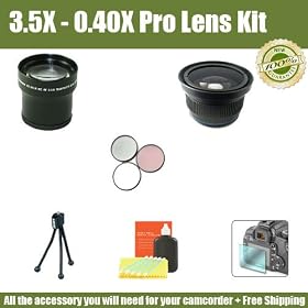 PHOTOGRAPHERS PROFESSIONAL LENS AND FILTER SET INCLUDING HIGH DEFINITION .40X SUPER WIDE ANGLE FISHEYE LENS + HIGH DEFINTION 3.5X TELEPHOTO LENS + 3 PIECE FILTER KIT (UV,CPL,FLD) + MORE FOR THE PANASONIC LUMIX DMC-FZ18 & DMC-FZ28 DIGITAL CAMERAS PLUS FREE SHIPPING!!!