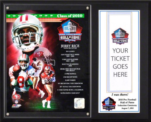 Jerry Rice Sublimated 12x15 Plaque | Details: San Francisco 49ers, HOF, Ticket Holder